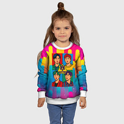 Свитшот детский Astro разноцветный комикс, цвет: 3D-белый — фото 2