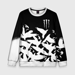 Детский свитшот Monster energy crow