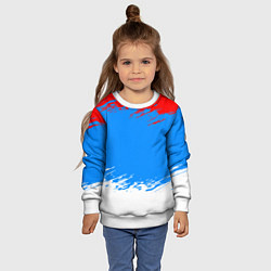 Свитшот детский Патриот - флаг, цвет: 3D-белый — фото 2