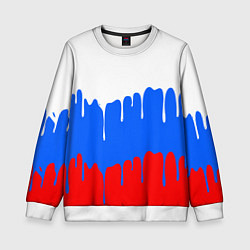 Свитшот детский Патриот - флаг, цвет: 3D-белый