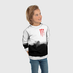 Свитшот детский Monster energy splash smoke, цвет: 3D-белый — фото 2