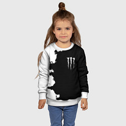 Свитшот детский Monster energy краски белые, цвет: 3D-белый — фото 2