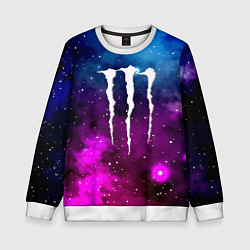 Свитшот детский Monster energy neon space, цвет: 3D-белый