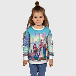 Свитшот детский Лусия Каминос и Джейсон Дюваль из Gta 6, цвет: 3D-белый — фото 2