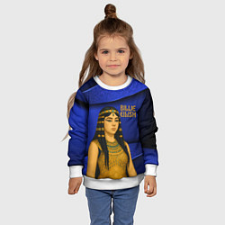 Свитшот детский Билли Айлиш в образе фараона, цвет: 3D-белый — фото 2