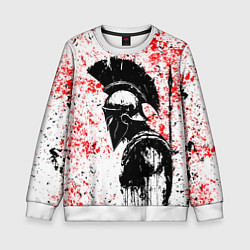 Свитшот детский Воин Спарты, цвет: 3D-белый