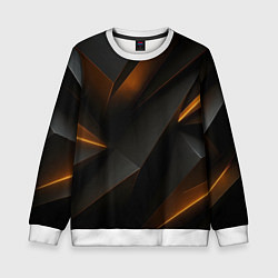 Свитшот детский Черная текстура с углами, цвет: 3D-белый