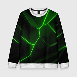 Детский свитшот Зеленая текстура с неоном