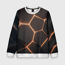 Детский свитшот Серая текстура из сот