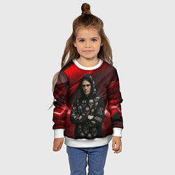 Свитшот детский Bones с черепами на худи, цвет: 3D-белый — фото 2