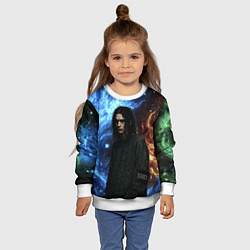 Свитшот детский Bones депрессивный стиль, цвет: 3D-белый — фото 2