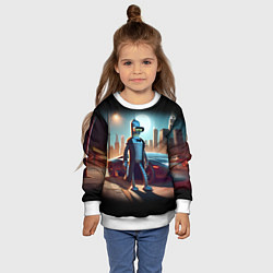 Свитшот детский Бендер с пистолетом - Нью-Йоркская мафия, цвет: 3D-белый — фото 2