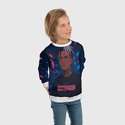 Свитшот детский XXXTentacion - Неоновый аниме арт, цвет: 3D-белый — фото 2