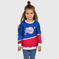 Свитшот детский LA Clippers - basketball, цвет: 3D-белый — фото 2