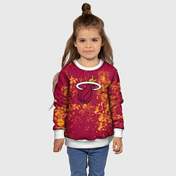 Свитшот детский Майами Хит - брызги красок, цвет: 3D-белый — фото 2