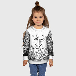 Свитшот детский Doom dark age, цвет: 3D-белый — фото 2