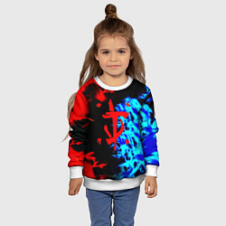 Свитшот детский Doom лёд и пламя, цвет: 3D-белый — фото 2