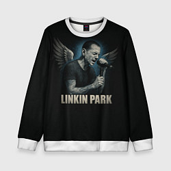 Свитшот детский Chester Bennington - Angel, цвет: 3D-белый