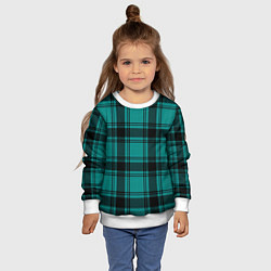 Свитшот детский Checkered dark blue, цвет: 3D-белый — фото 2