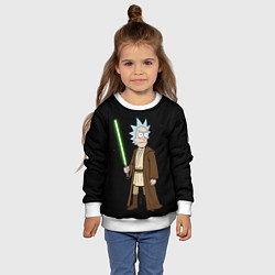 Свитшот детский Рик - светлая сторона силы, цвет: 3D-белый — фото 2