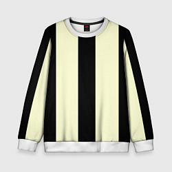 Свитшот детский Color black beige line, цвет: 3D-белый