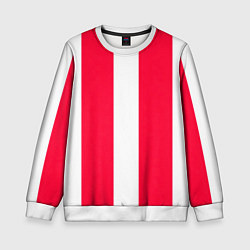 Свитшот детский Color red white line, цвет: 3D-белый