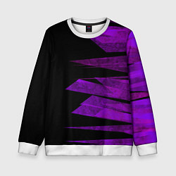 Свитшот детский Color purple black stripes, цвет: 3D-белый