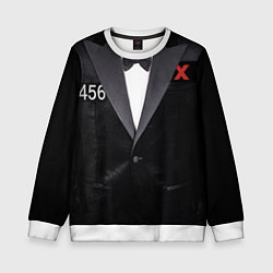 Свитшот детский Костюм финалиста 456 из игры в кальмара, цвет: 3D-белый