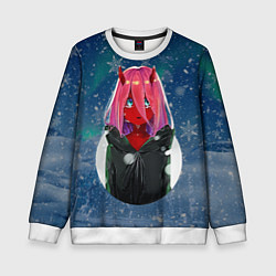 Свитшот детский Anime XX Zero Two Kid, цвет: 3D-белый