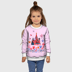 Свитшот детский Москва - собор, цвет: 3D-белый — фото 2
