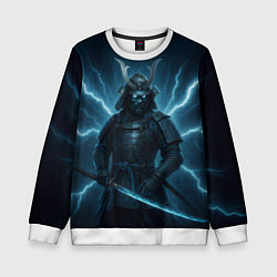 Свитшот детский Электросамурай, цвет: 3D-белый