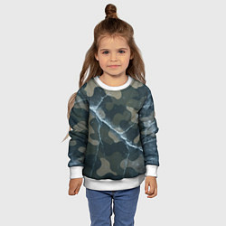 Свитшот детский Ледяной камуфляж, цвет: 3D-белый — фото 2