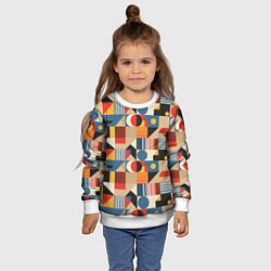 Свитшот детский Ритмы Баухауса, цвет: 3D-белый — фото 2