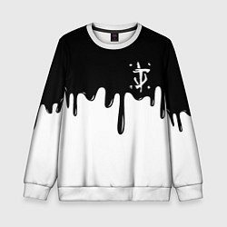 Детский свитшот Doom logo жидкие краски