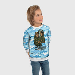 Свитшот детский XXXTentacion сидит рядом с зеркалом, цвет: 3D-белый — фото 2