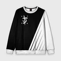 Свитшот детский Doom white geometry, цвет: 3D-белый