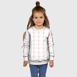 Свитшот детский Color white red crosses, цвет: 3D-белый — фото 2