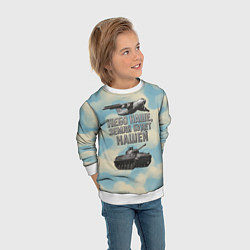 Свитшот детский Небо наше земля будет нашей ВДВ, цвет: 3D-белый — фото 2