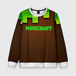 Свитшот детский Minecraft forever, цвет: 3D-белый