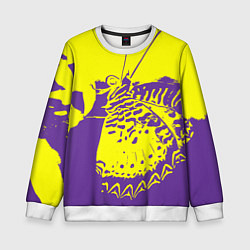 Свитшот детский Бабочка-абстракция, цвет: 3D-белый