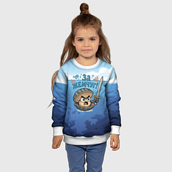 Свитшот детский Жемчуг с мечем, цвет: 3D-белый — фото 2