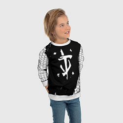 Свитшот детский Doom соты краски, цвет: 3D-белый — фото 2