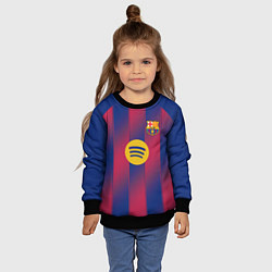 Свитшот детский Барселона домашняя форма 2025 2026, цвет: 3D-черный — фото 2
