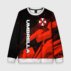 Свитшот детский Umbrella corp - красный, цвет: 3D-белый