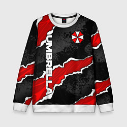 Свитшот детский Umbrella corp - разрывы, цвет: 3D-белый