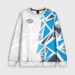 Свитшот детский Субару - фрагменты, цвет: 3D-белый