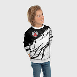 Свитшот детский Федерация бокса России - белый затертый, цвет: 3D-белый — фото 2