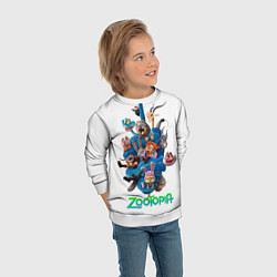 Свитшот детский Все персонажи из Зверополиса 2, цвет: 3D-белый — фото 2