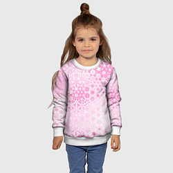 Свитшот детский Розовая метаморфоза, цвет: 3D-белый — фото 2