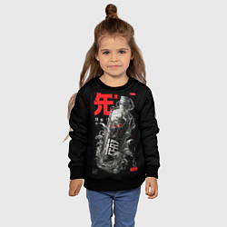 Свитшот детский Демон в бутылке, цвет: 3D-черный — фото 2